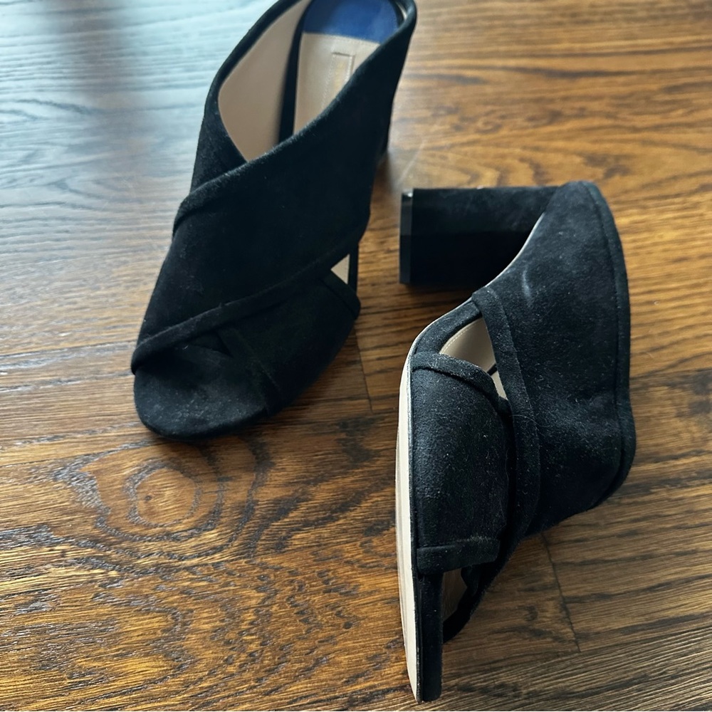 Stuart Weitzman Black Suede Mules - Picture 6 of 16